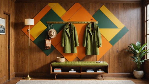 Porte-manteau mural rétro : le chic des années 70 à portée de main